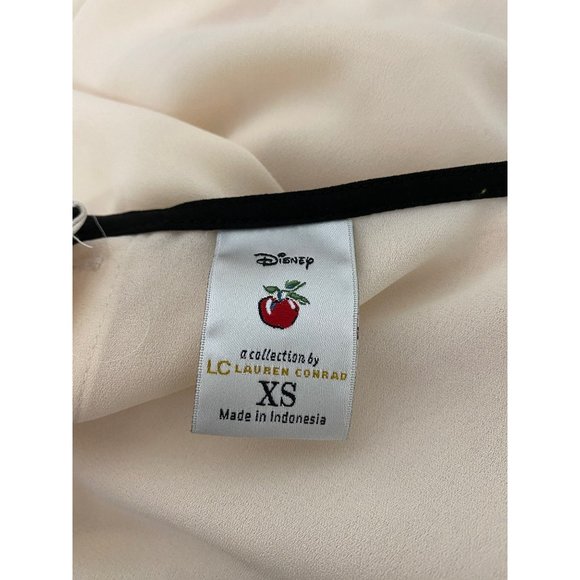 Disney Collection by LC Lauren Conrad women's blouse back buttons 3/4 sleeve - Picture 7 of 11